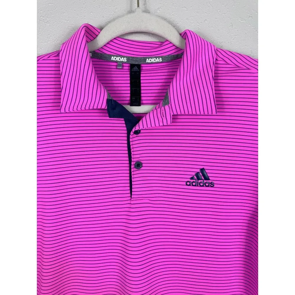 Adidas Mens Bright Pink Polo size Small